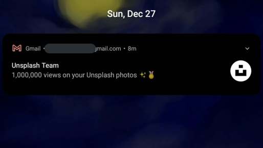 Unsplash email